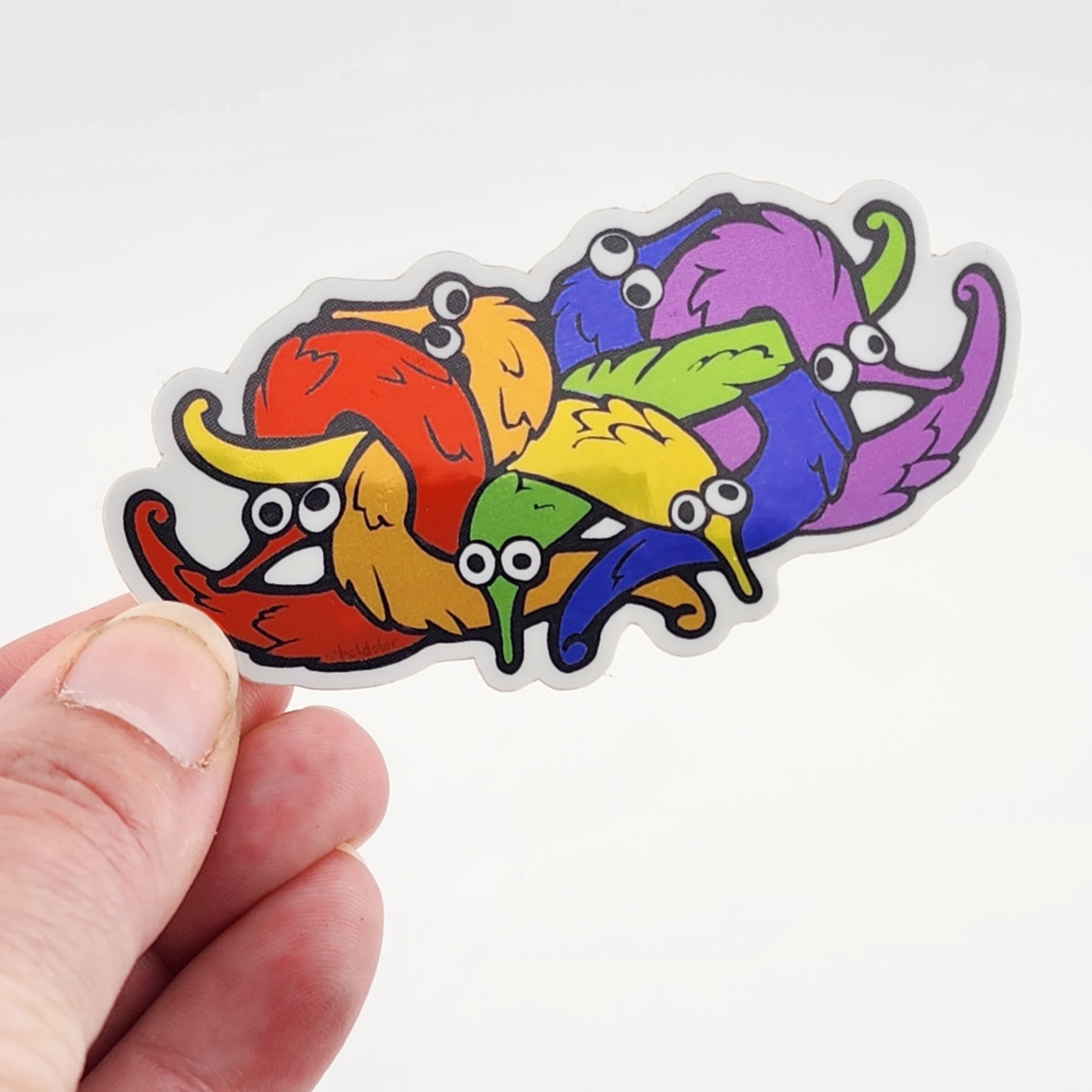 Worm Tangle Sticker – Beldolor Studios
